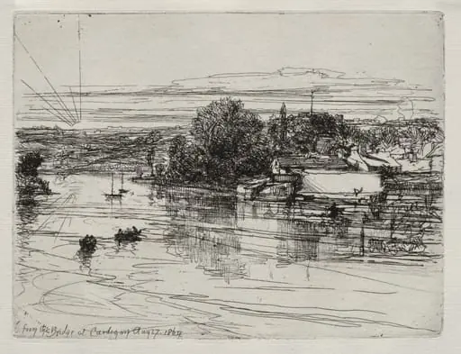 Cardigan Bridge, by Francis Seymour Haden