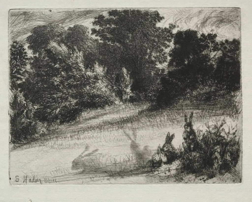 Combe Bottom, by Francis Seymour Haden, 1860