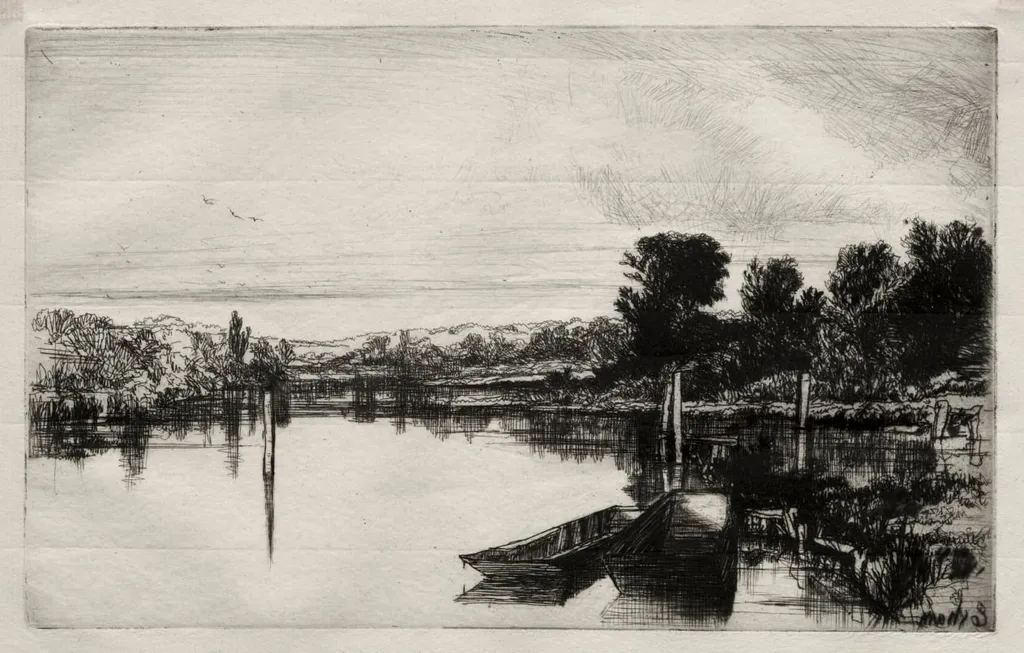 Egham, by Francis Seymour Haden, 1859