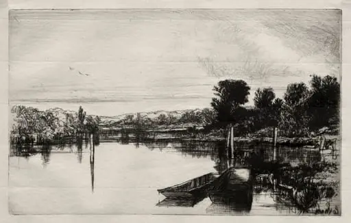 Egham, by Francis Seymour Haden