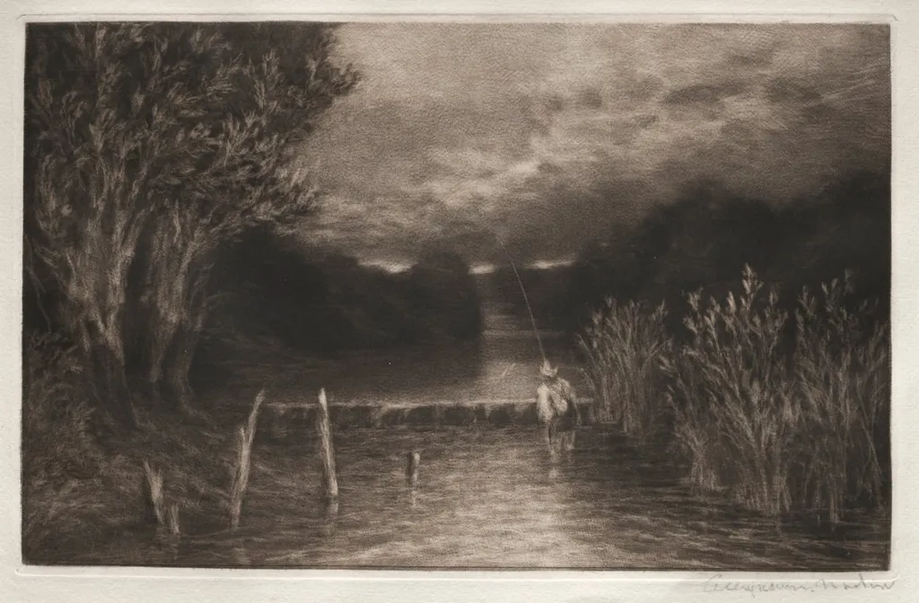 Grayling Fishing, by Francis Seymour Haden, 1897