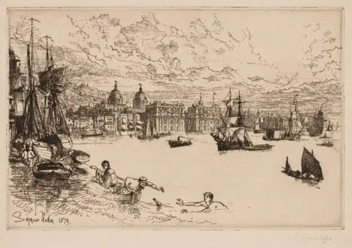 Greenwich, by Francis Seymour Haden