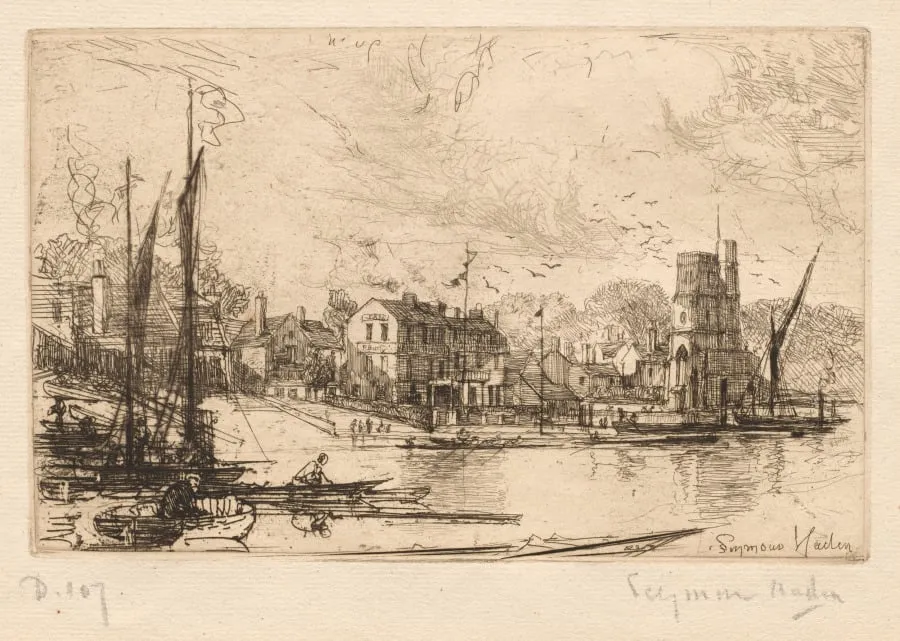 Harry Kelly's, Putney, by Francis Seymour Haden, 1866