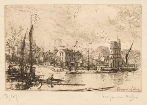 Harry Kelly's, Putney, by Francis Seymour Haden