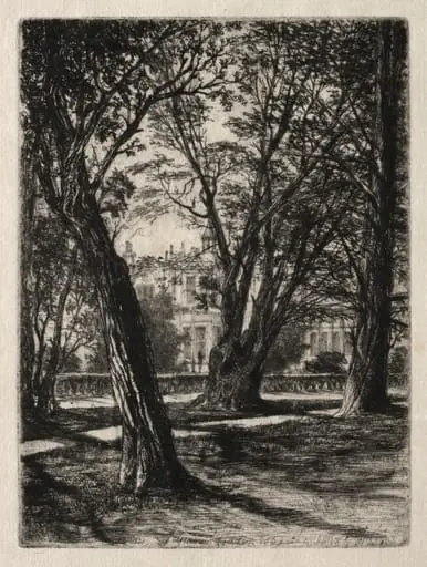 Kensington Gardens, by Francis Seymour Haden
