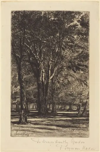 Kensington Gardens (The Larger Plate), by Francis Seymour Haden