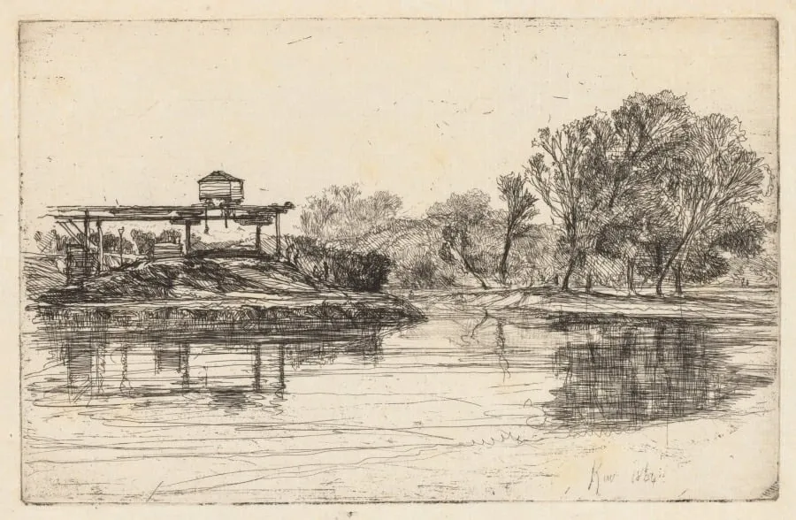 Kew, by Francis Seymour Haden, 1864