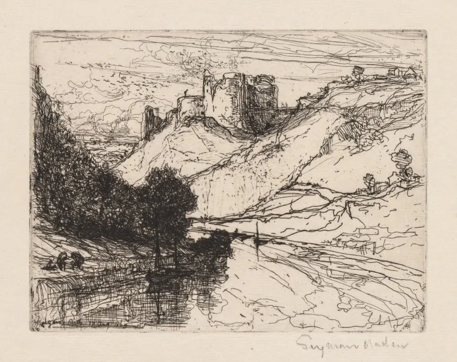 Kilgaren Castle, by Francis Seymour Haden, 1864
