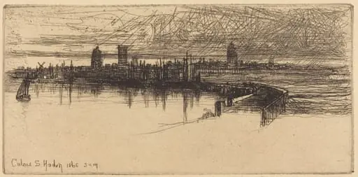 Little Calais Pier, by Francis Seymour Haden