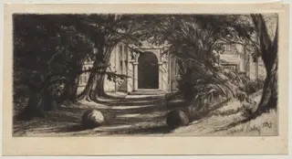 Mytton Hall, by Francis Seymour Haden, 1869