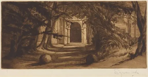 Mytton Hall, by Francis Seymour Haden