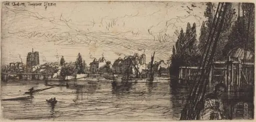 Old Chelsea (Old Chelsea Church), by Francis Seymour Haden