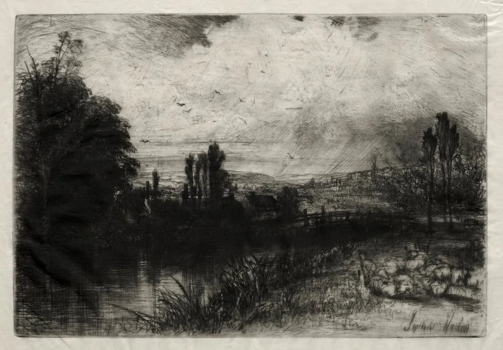 On the Test, by Francis Seymour Haden, 1859