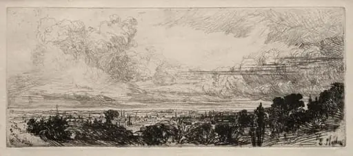 Out of Study Window, by Francis Seymour Haden