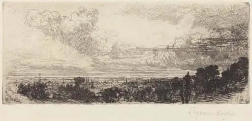 Out of Study Window, by Francis Seymour Haden
