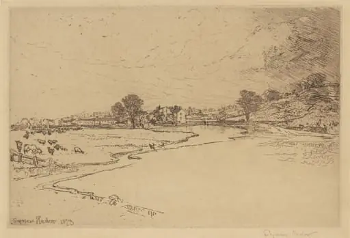 Sawley Abbey, by Francis Seymour Haden