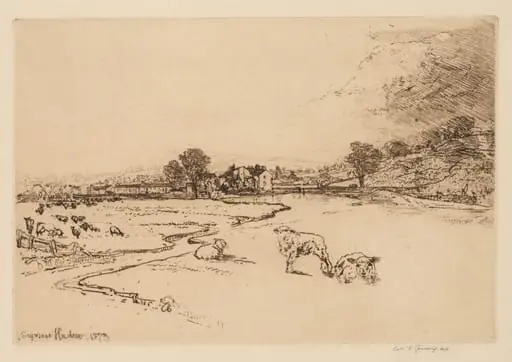 Sawley Abbey, by Francis Seymour Haden