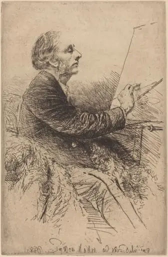 Self-Portrait at the Easel, by Francis Seymour Haden
