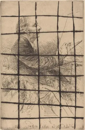 Self-Portrait at the Easel, by Francis Seymour Haden