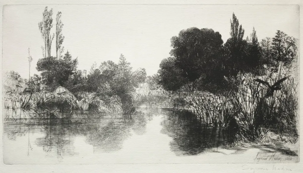 Shere Mill Pond, No. 11 (The Large Plate), by Francis Seymour Haden, 1860