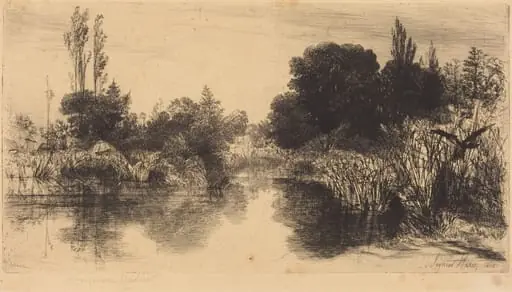 Shere Mill Pond (The Larger Plate), by Francis Seymour Haden