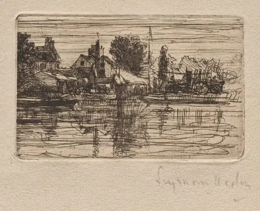 Thames Side, by Francis Seymour Haden