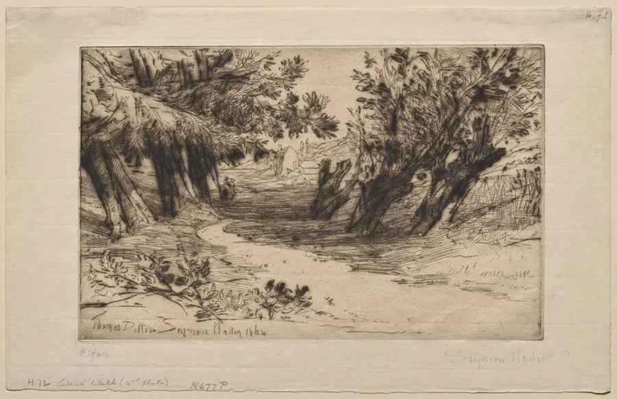 The Lovers' Walk (The Second Plate), by Francis Seymour Haden, 1864