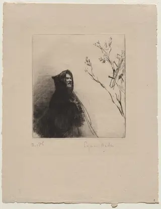 The Monk Praying - St. Francis, by Francis Seymour Haden, 1877