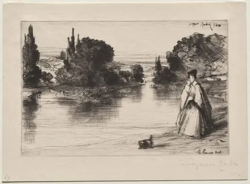 Towing Path, by Francis Seymour Haden