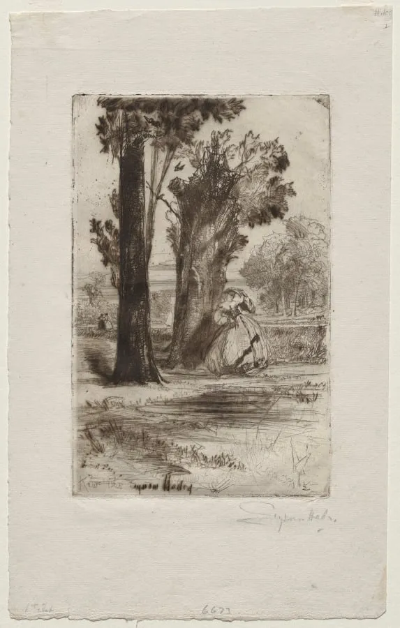 Vicarage at Sonning, by Francis Seymour Haden, 1868