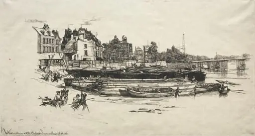 Whistler's House at Old Chelsea, by Francis Seymour Haden