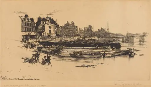 Whistler's House, Old Chelsea, by Francis Seymour Haden