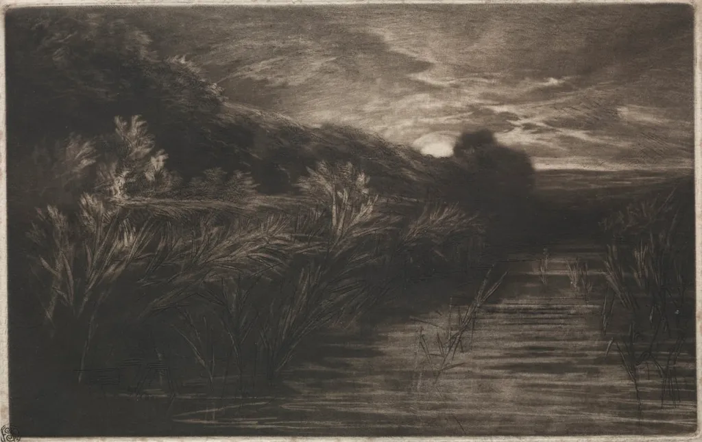 Winchelsea Canal, by Francis Seymour Haden, 1868