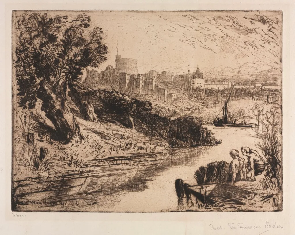 Windsor Castle, by Francis Seymour Haden, 1878