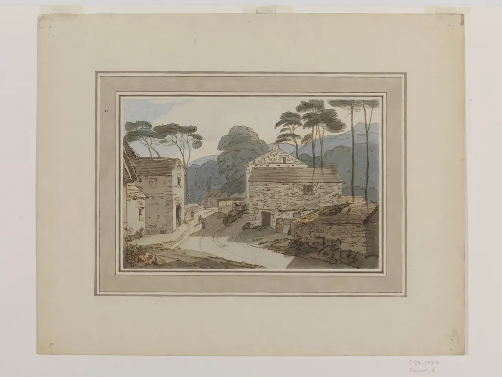 Part of Ambleside at the Head of Lake Windermere, by Francis Towne, watercolor, 1786