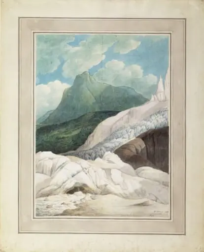 The Source of the Arveiron, with Mont Blanc in the Background, by Francis Towne