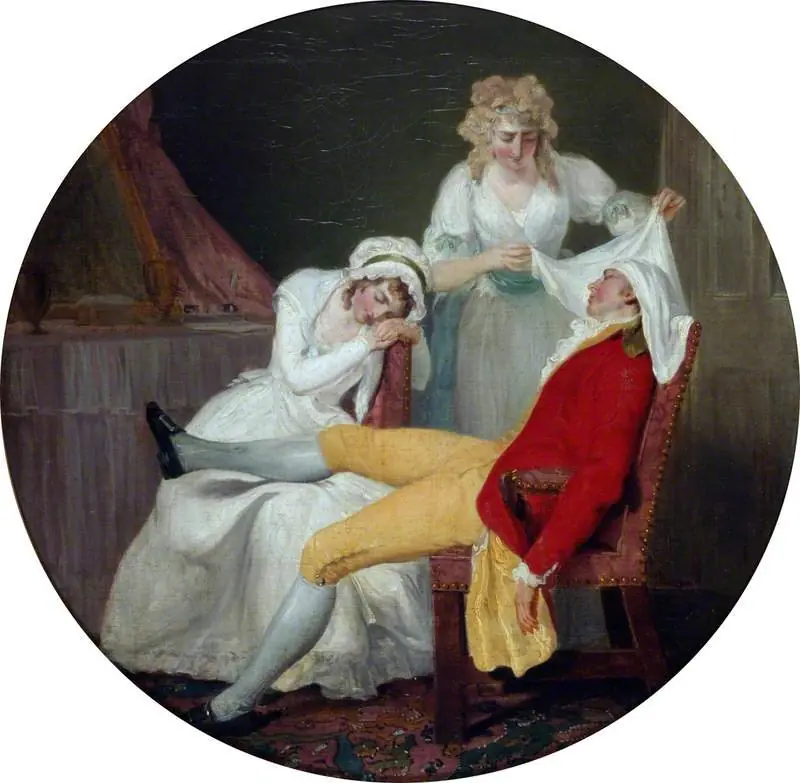 Lady Easy's Steinkirk (from Colley Cibber's 'The Fearless Husband', Act V, Scene 5), by Francis Wheatley