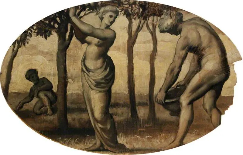 Harvesting Fruit (decorative panel), by Francis Wollaston Moody