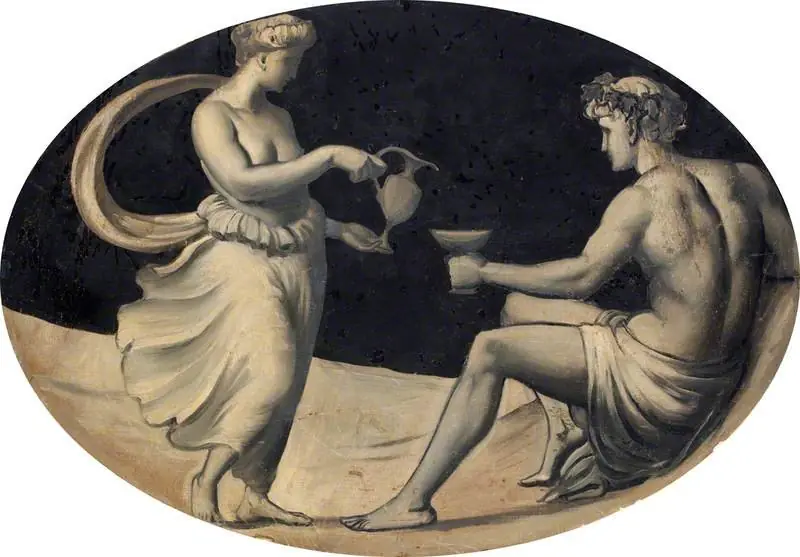Libation (decorative panel), by Francis Wollaston Moody