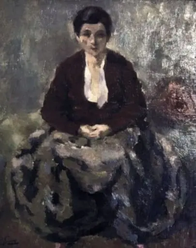 Femeie în bluză roșie, by Francisc Șirato