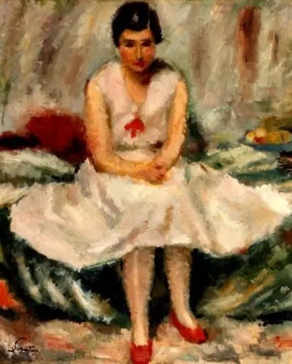 Lila cu fundă roșie, by Francisc Șirato