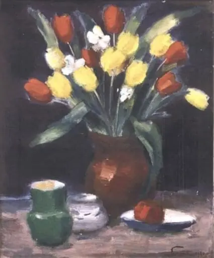 Natură moartă cu lalele, by Francisc Șirato