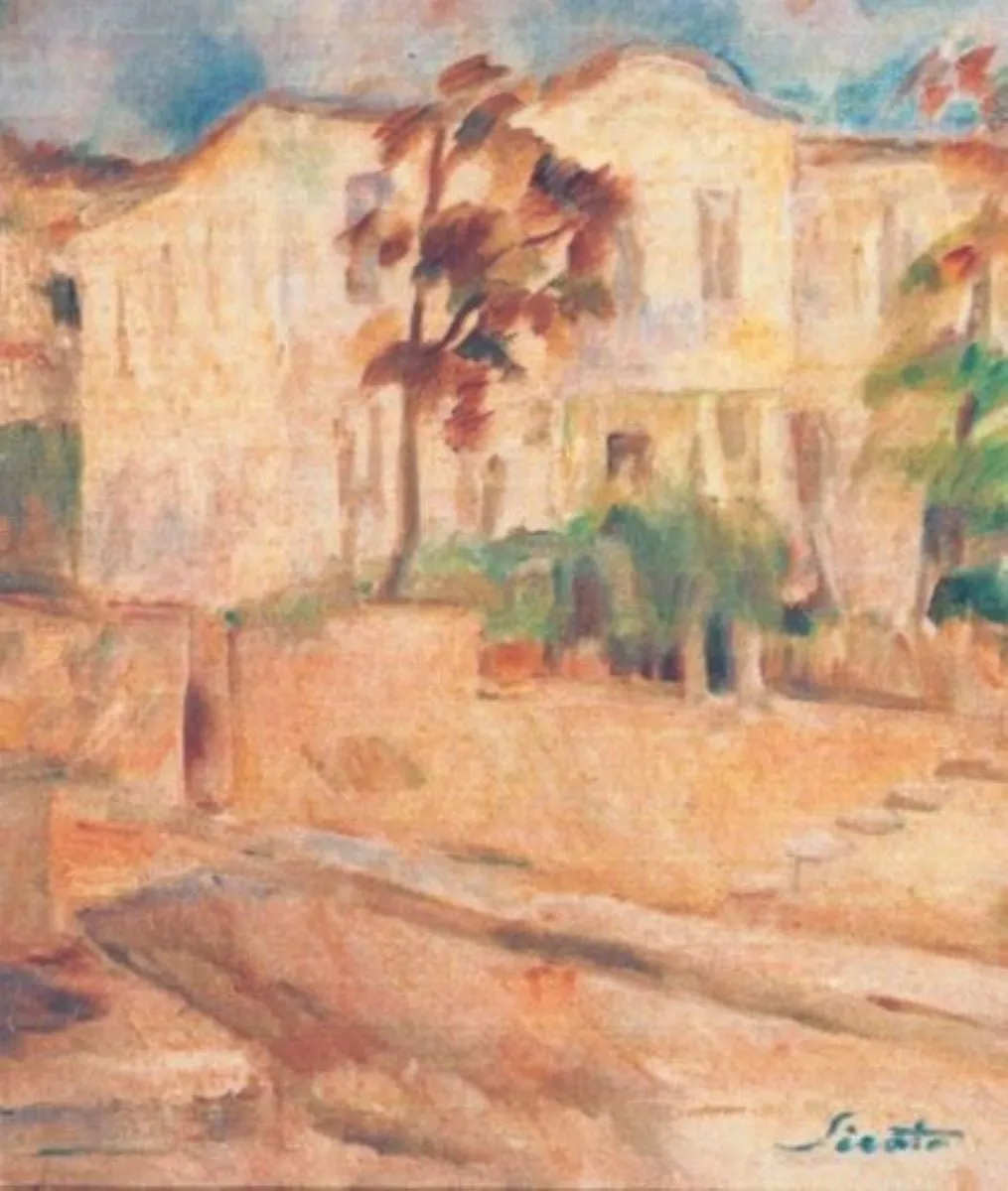 Peisaj cu casă din Balcic, by Francisc Șirato, unspecified, 1925