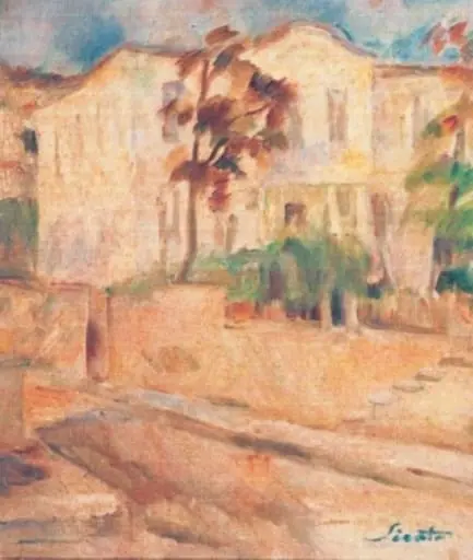Peisaj cu casă din Balcic, by Francisc Șirato