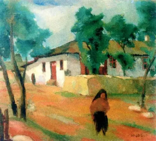 Peisaj dobrogean (Uliță la Tuzla), by Francisc Șirato