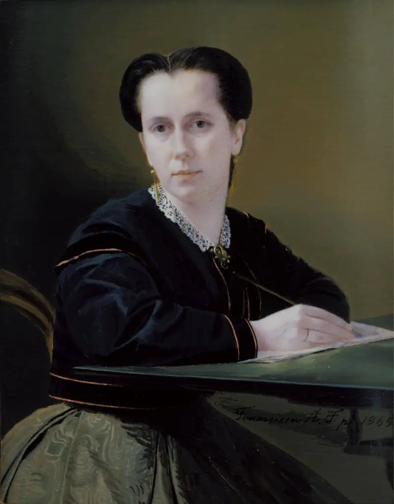 Self-portrait by D. Francisca de Almeida Furtado, by Francisca de Almeida Furtado