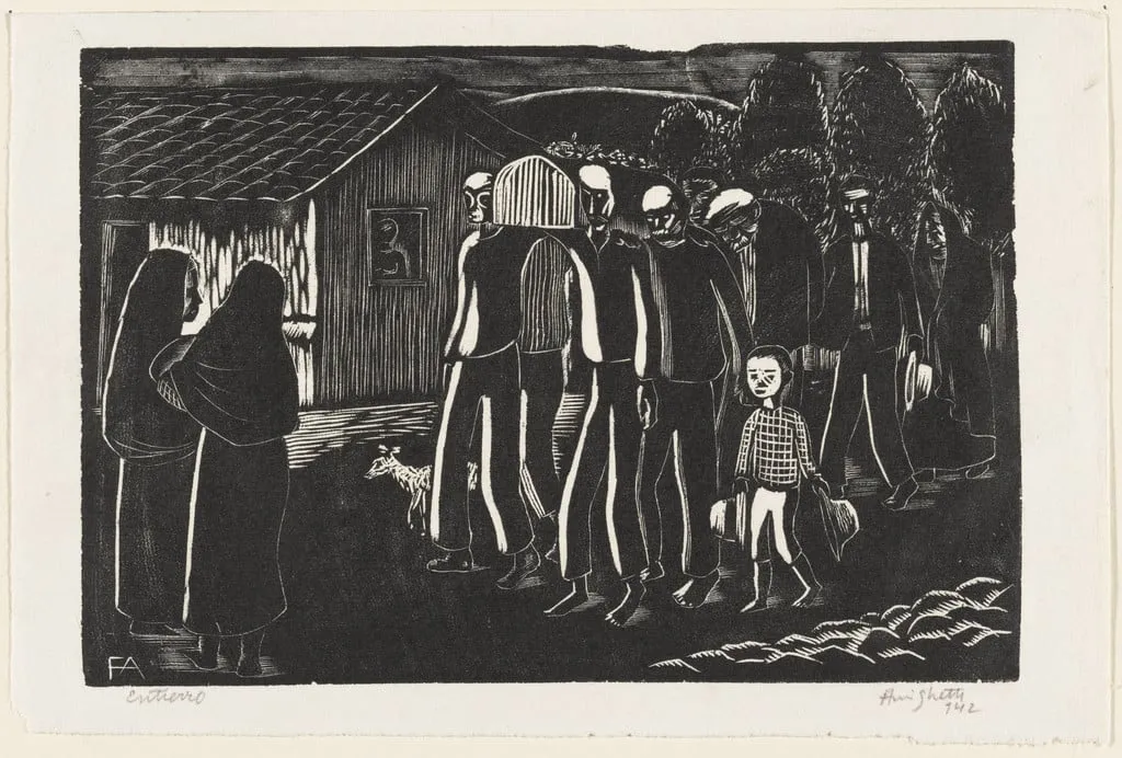 Untitled, by Francisco Amighetti Ruiz, ink, 1942