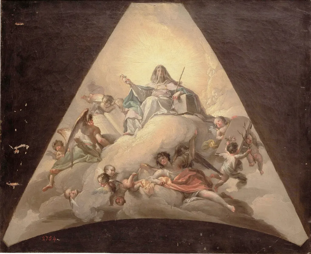 Alegoría de la Iglesia, by Francisco Bayeu, oil, 1790