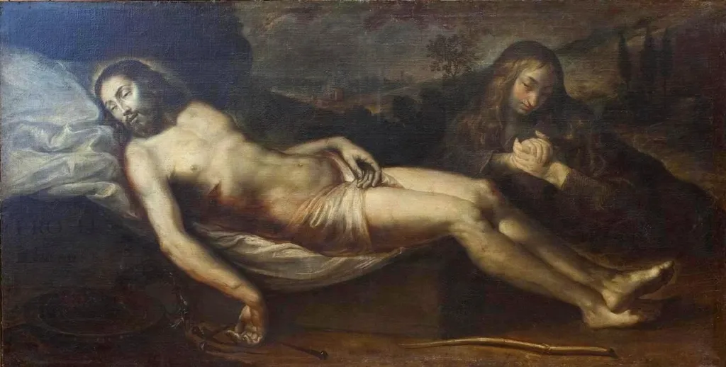 Cristo yacente, by Francisco Camilo, oil, 1647