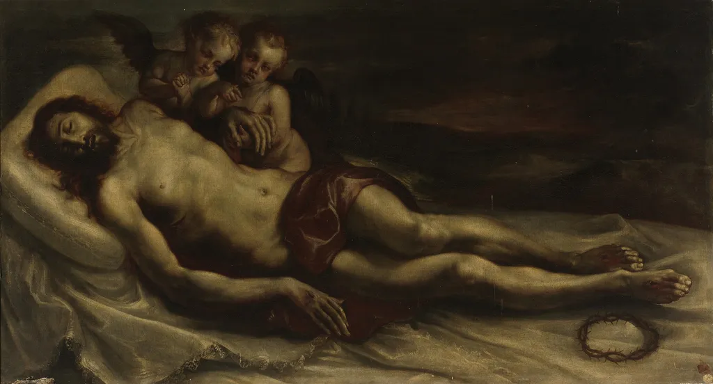 Recumbent Christ, by Francisco Camilo, oil, 1634